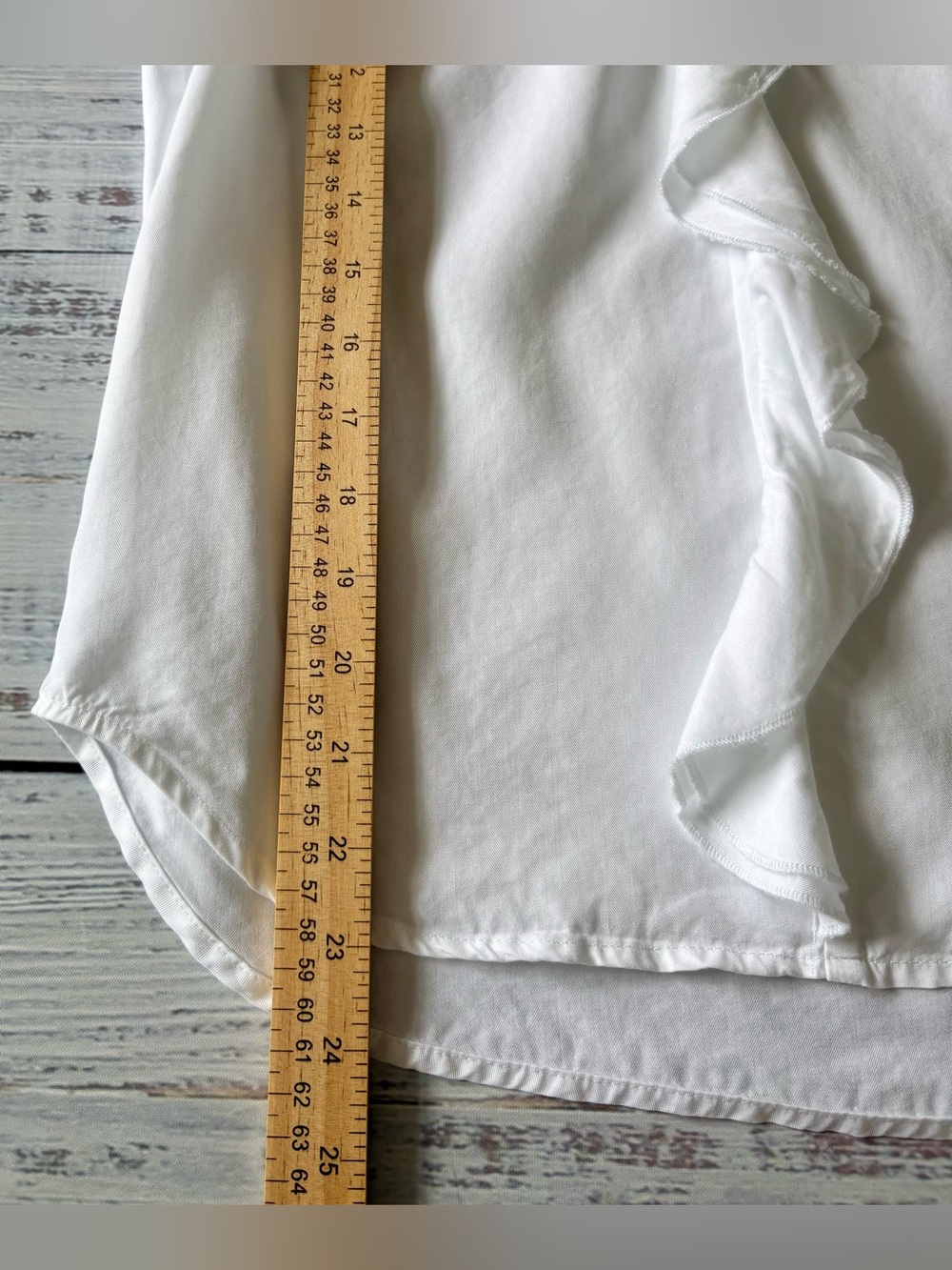 KUT from the Kloth White Ruffle Front Lyocell Sleeveless Top NWT XS - Picture 7 of 9